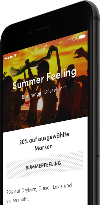 Informationen zu aktuellen Aktionen direkt in der Breuninger App.