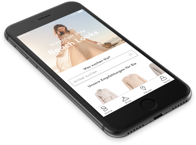 Entdecken Sie die Vielfalt von Breuninger auf Ihrem Smartphone.